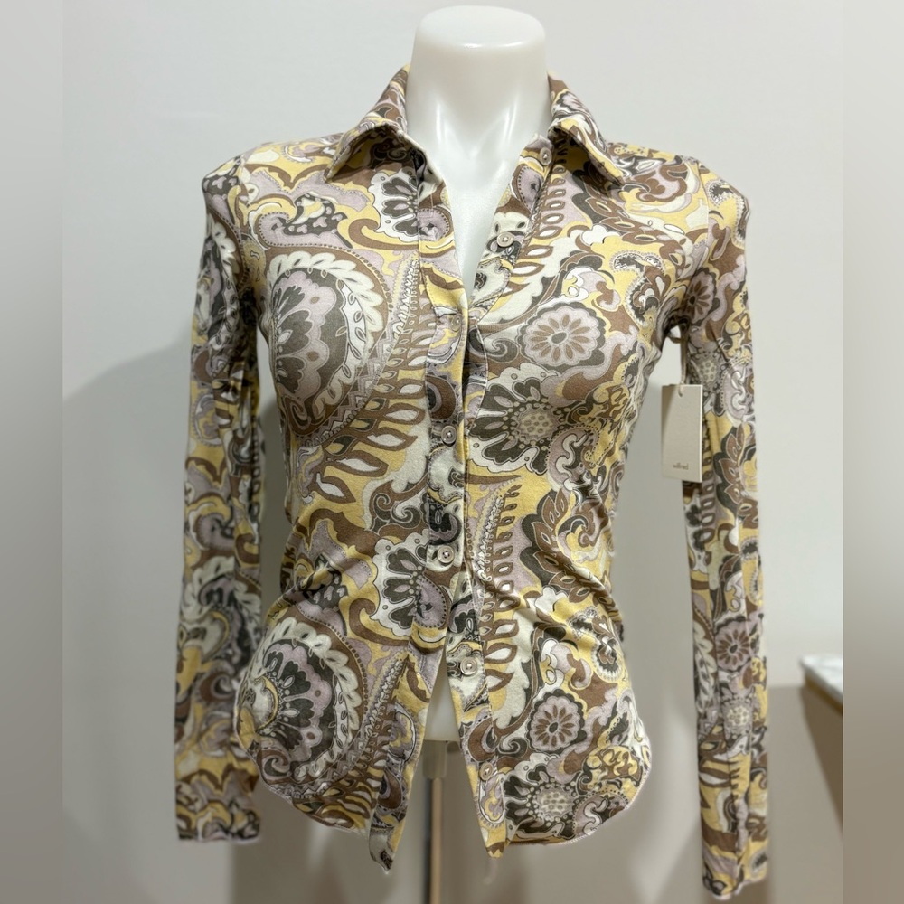 NWT-Wilfred Paisley Button-Down Shirt